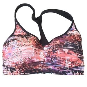 Lululemon Athletica Pink and Black Sports Bra Intimates NO SIZE- Est Size 4